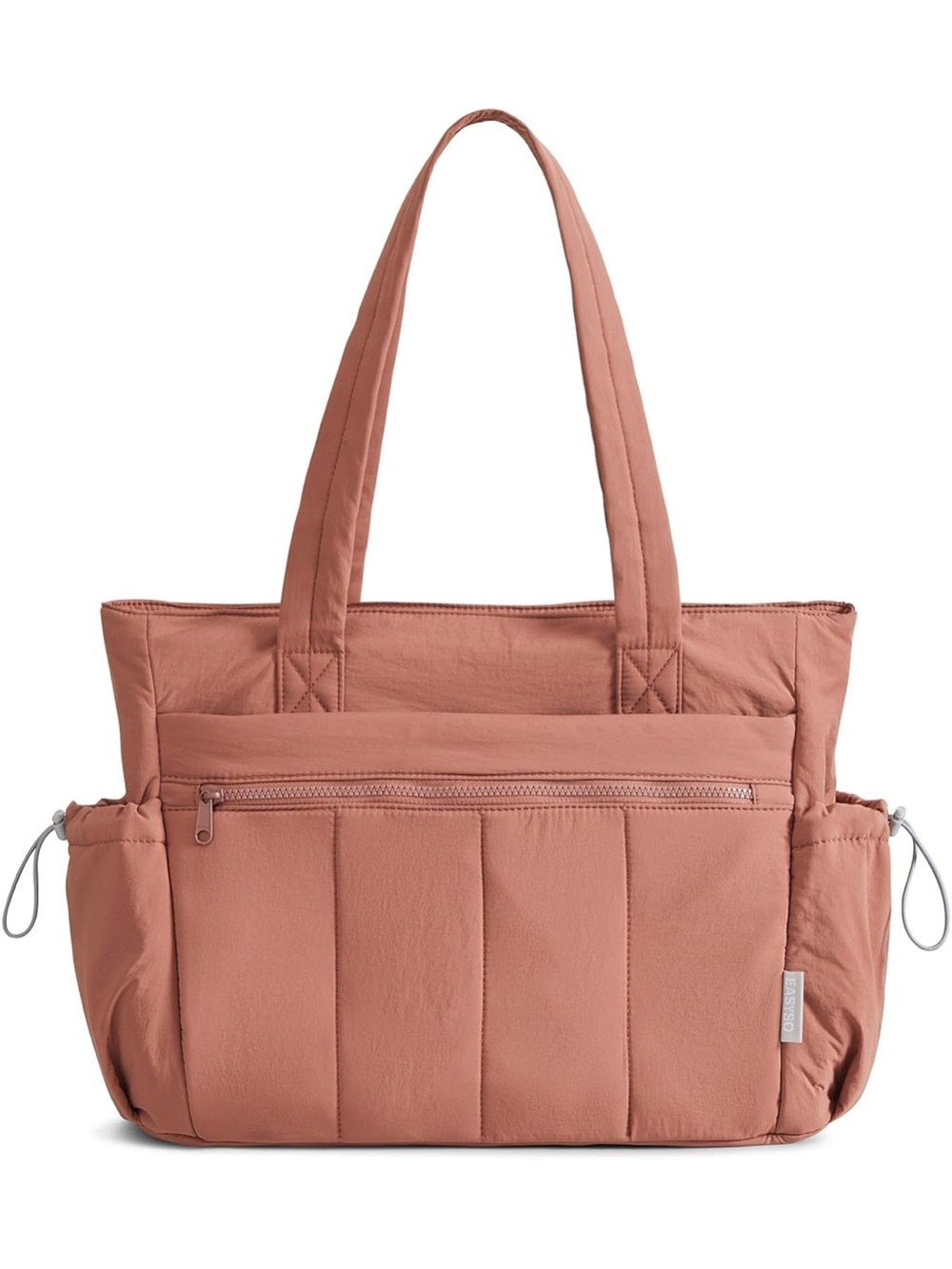 Quilted Tote Bag in Dusty Rose